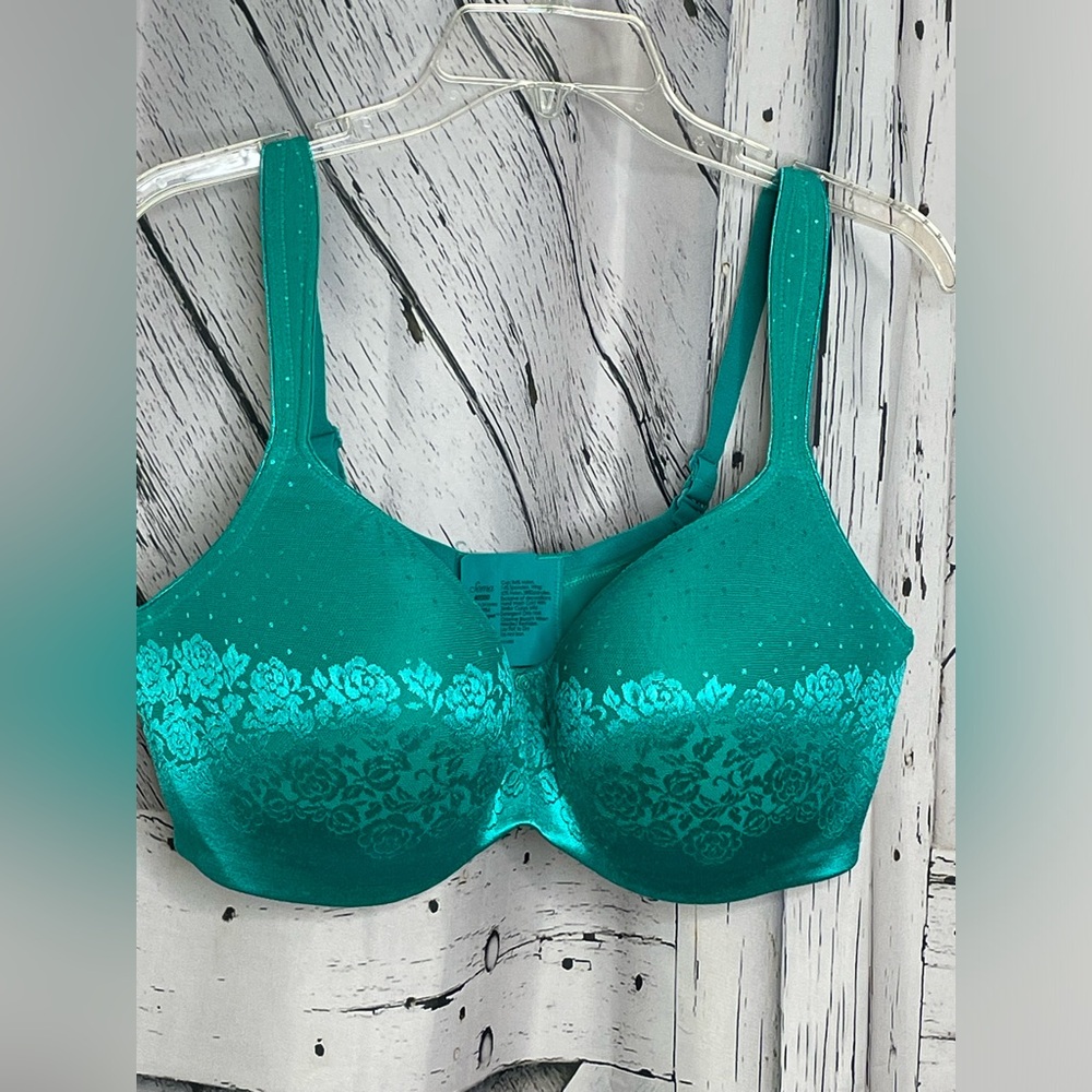 Soma Teal Green Stunning Support Balconet Lace-Print Underwire Bra